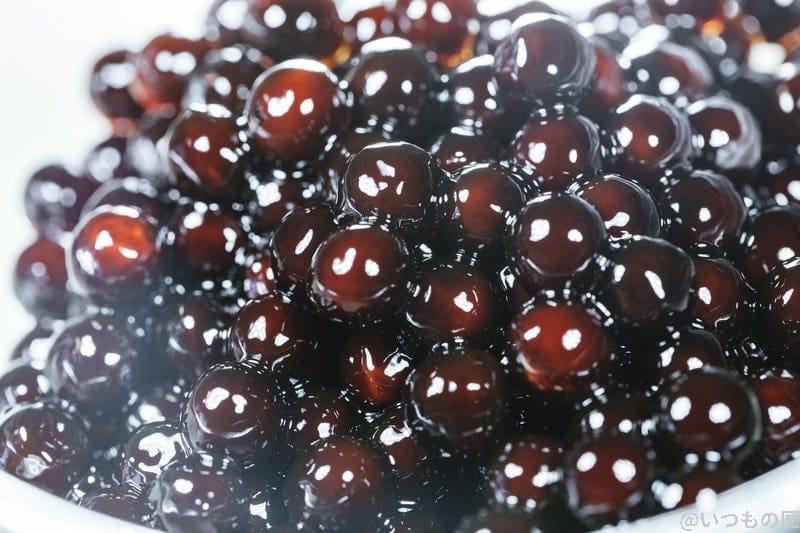 タピオカを茹でた画像