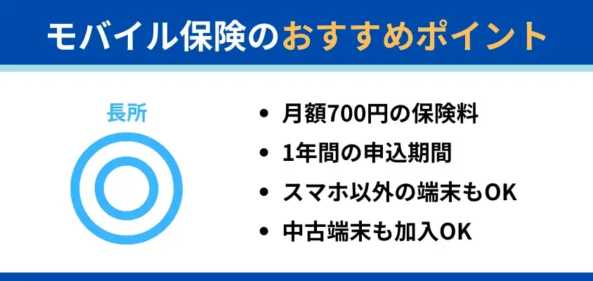 モバイル保険 iPhone
モバイル保険のおすすめポイント