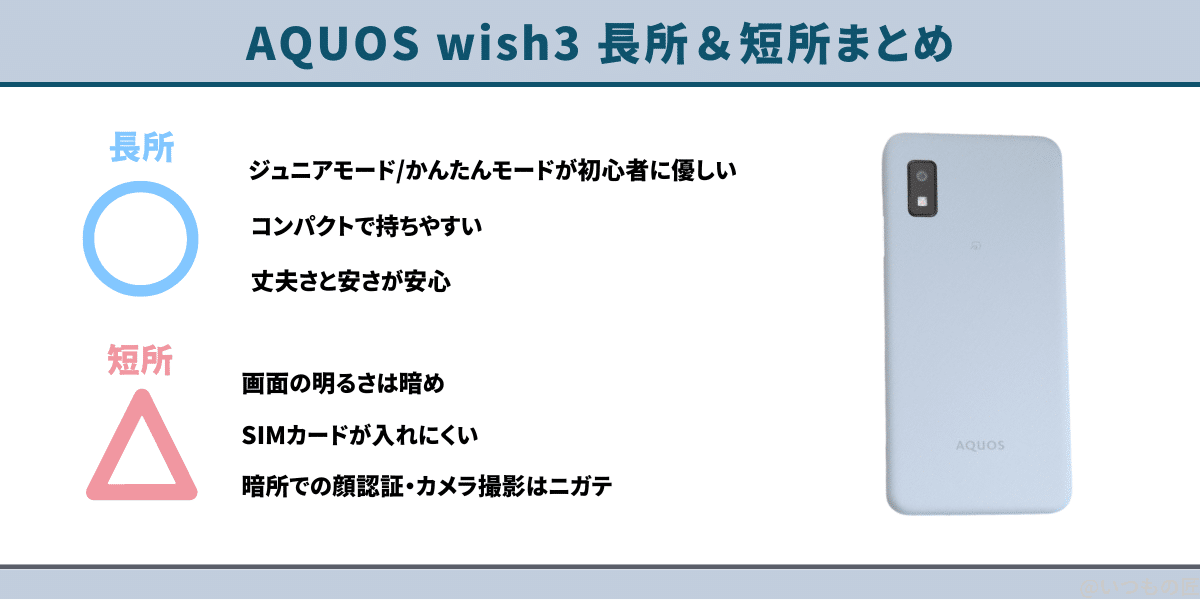 AQUOS wish3の長所と短所まとめ