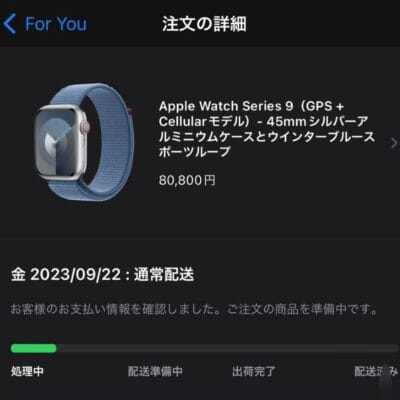 Apple Watch 9 45mmケースをさっそく予約