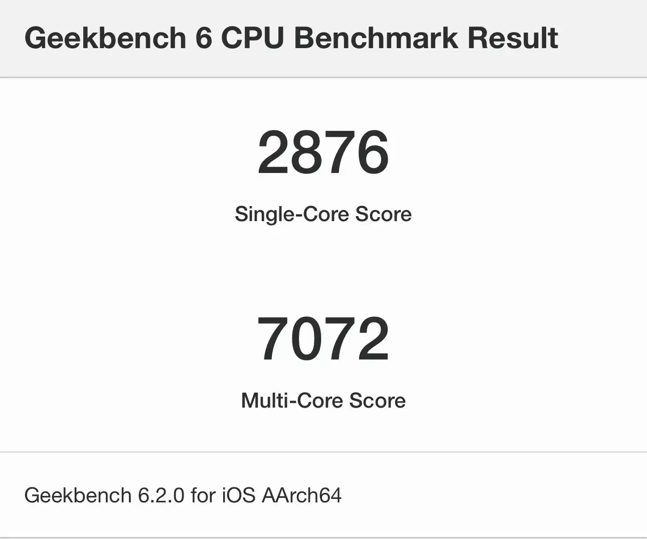 iPhone15 Pro MaxのGeekBench6 測定結果３回目