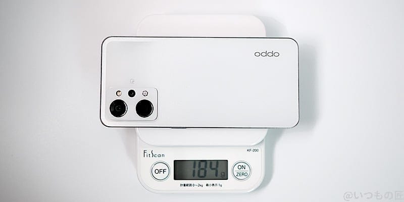 OPPO Reno9 Aの実際の重さは149g