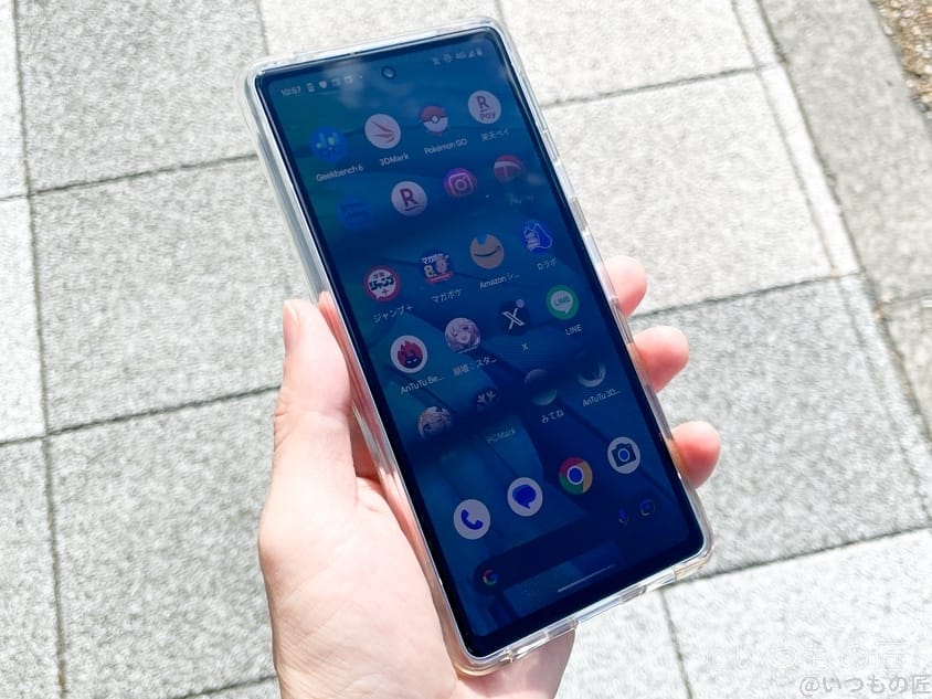 画面の明るさ(晴天時)