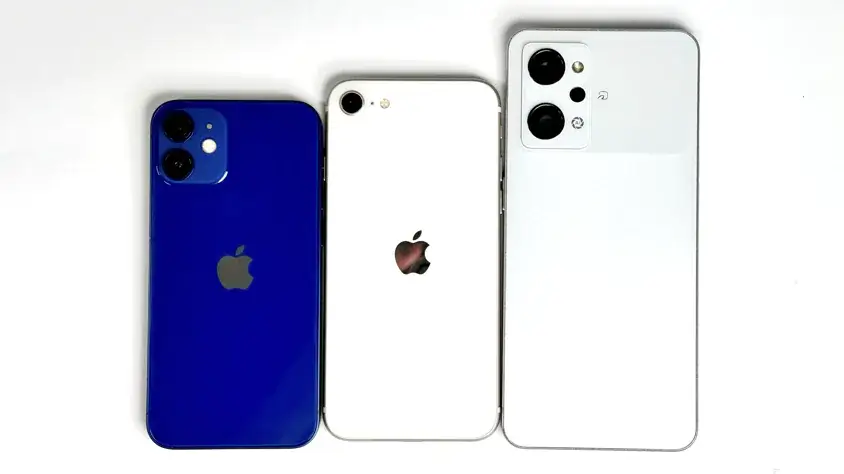 iPhone12 miniとiPhoneSE3とOPPO Reno9 A