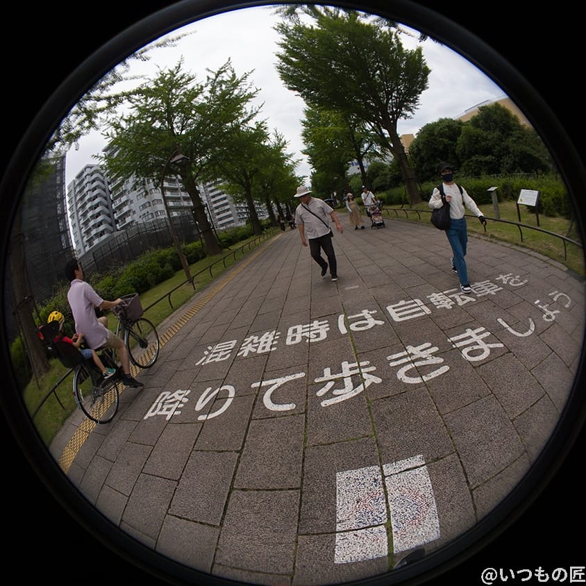 Insta360 GO 3 レビュー
魚眼レンズ風撮影1