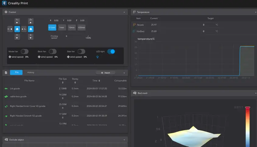 Ender-3 V3 Plus レビュー
Web管理画面