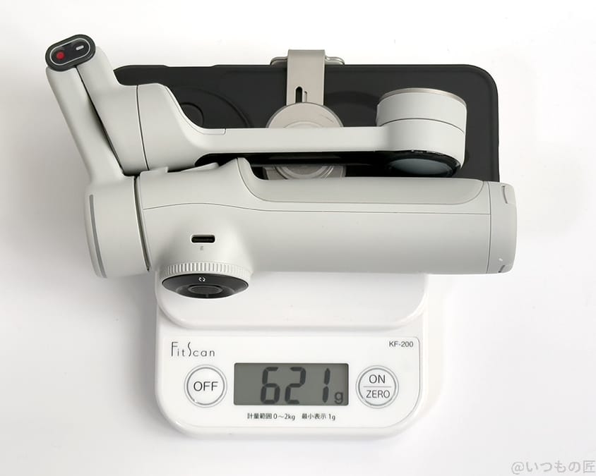 Insta360 Flow 2 Pro レビュー
Flow 2 ProとOPPO Find X8とホルダーの重量