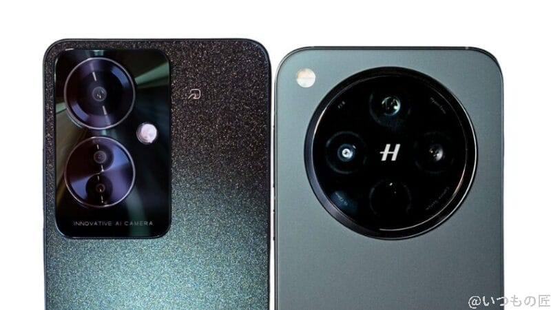 OPPO Reno11 AとOPPO Find X8の背面カメラデザイン