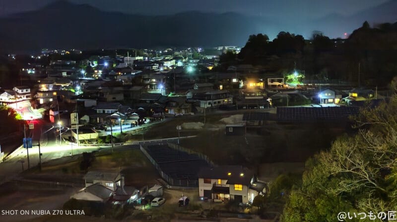 nubia Z70 Ultra F値1.6での暗所撮影