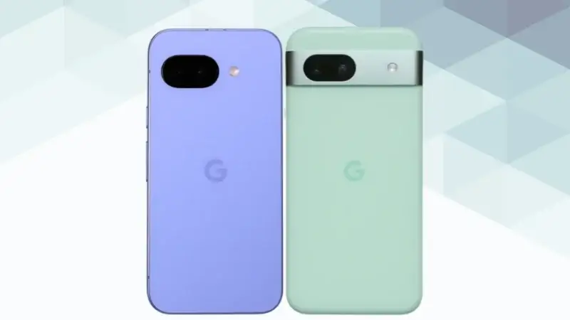 Google Pixel 9aとGoogle Pixel 8aの背面デザイン