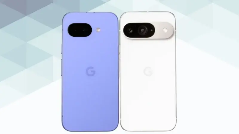Google Pixel 9aとGoogle Pixel 9の背面デザイン