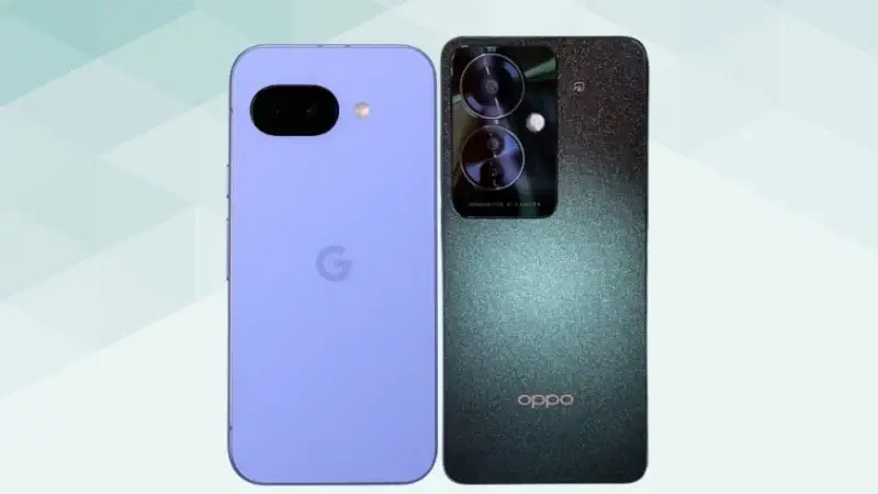 Google Pixel 9aとOPPO Reno11 Aの背面画像