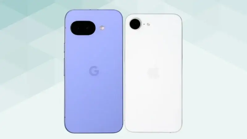 Google Pixel 9aとiPhone16eの背面デザイン