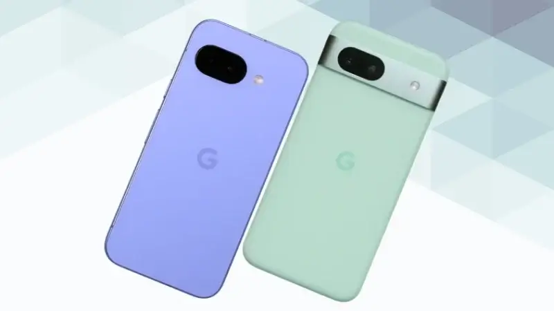 Google Pixel 9aとGoogle Pixel 8aの背面デザイン