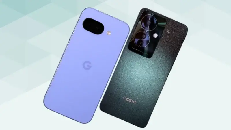 Google Pixel 9aとOPPO Reno11 Aの背面画像
