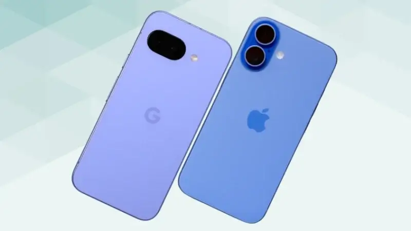 Google Pixel 9aとiPhone16の背面デザイン