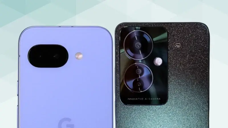 Google Pixel 9aとOPPO Reno11 Aのカメラデザイン